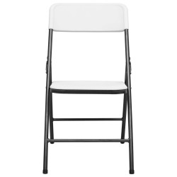 Chaises de jardin pliables lot de 4 PEHD Blanc 