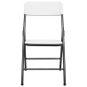 Chaises de jardin pliables lot de 4 PEHD Blanc 
