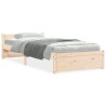 Cadre de lit sans matelas bois massif 90x200 cm 