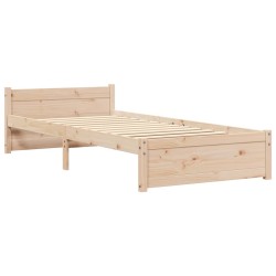 Cadre de lit sans matelas bois massif 90x200 cm 