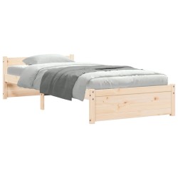 Cadre de lit sans matelas bois massif 90x200 cm 