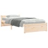 Cadre de lit sans matelas bois massif 90x200 cm 