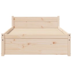 Cadre de lit sans matelas bois massif 90x200 cm 
