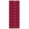 Serviettes d'invité 10pcs bordeaux 30x50 cm 360 g/m² 100% coton 