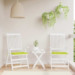 Coussins de chaise de jardin lot de 2 vert vif 40x40x3 cm 