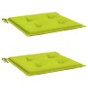 Coussins de chaise de jardin lot de 2 vert vif 40x40x3 cm 