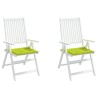 Coussins de chaise de jardin lot de 2 vert vif 40x40x3 cm 