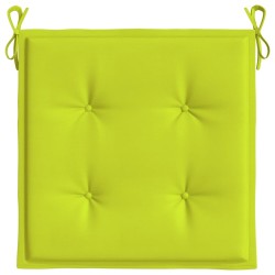 Coussins de chaise de jardin lot de 2 vert vif 40x40x3 cm 