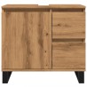 Armoire de lavabo de salle de bain chêne artisanal 65x33x60 cm 