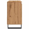 Armoire de lavabo de salle de bain chêne artisanal 65x33x60 cm 