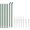 Clôture en treillis métallique et piquet d'ancrage vert 1x10m 