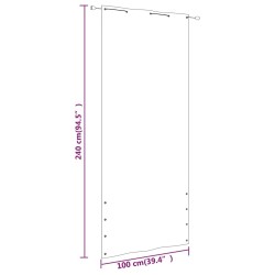 Écran de balcon Marron 100x240 cm Tissu Oxford 
