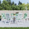 Coussins de chaise à dossier haut lot de 6 modèle de feuille 