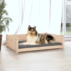 Lit pour chien 95,5x65,5x28 cm Bois de pin solide 