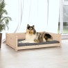 Lit pour chien 95,5x65,5x28 cm Bois de pin solide 