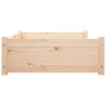 Lit pour chien 95,5x65,5x28 cm Bois de pin solide 