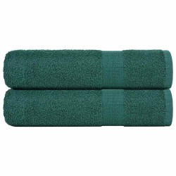 Serviettes de bain 2 pcs vert 100x150 cm 360 g/m² 100% coton 