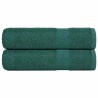 Serviettes de bain 2 pcs vert 100x150 cm 360 g/m² 100% coton 