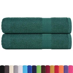 Serviettes de bain 2 pcs vert 100x150 cm 360 g/m² 100% coton 