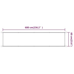 Auvent vertical Bleu 60x600 cm Tissu oxford 