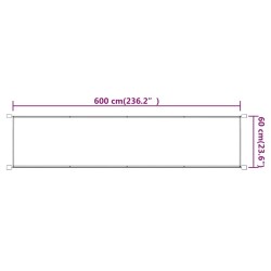 Auvent vertical Taupe 60x600 cm Tissu oxford 