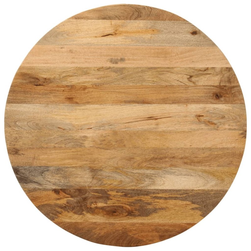Dessus de table Ø 70x3,8 cm rond bois de manguier massif 