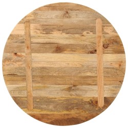 Dessus de table Ø 70x3,8 cm rond bois de manguier massif 