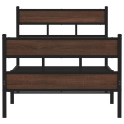 Cadre de lit sans matelas avec tête de lit et pied de lit 