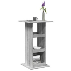 Table de bar avec rangement sonoma gris bois d'ingénierie 