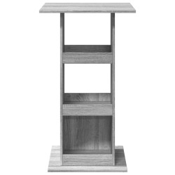 Table de bar avec rangement sonoma gris bois d'ingénierie 