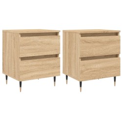 Tables de chevet 2 pcs chêne sonoma 40x35x50 cm bois ingénierie 