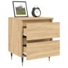Tables de chevet 2 pcs chêne sonoma 40x35x50 cm bois ingénierie 