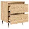 Tables de chevet 2 pcs chêne sonoma 40x35x50 cm bois ingénierie 