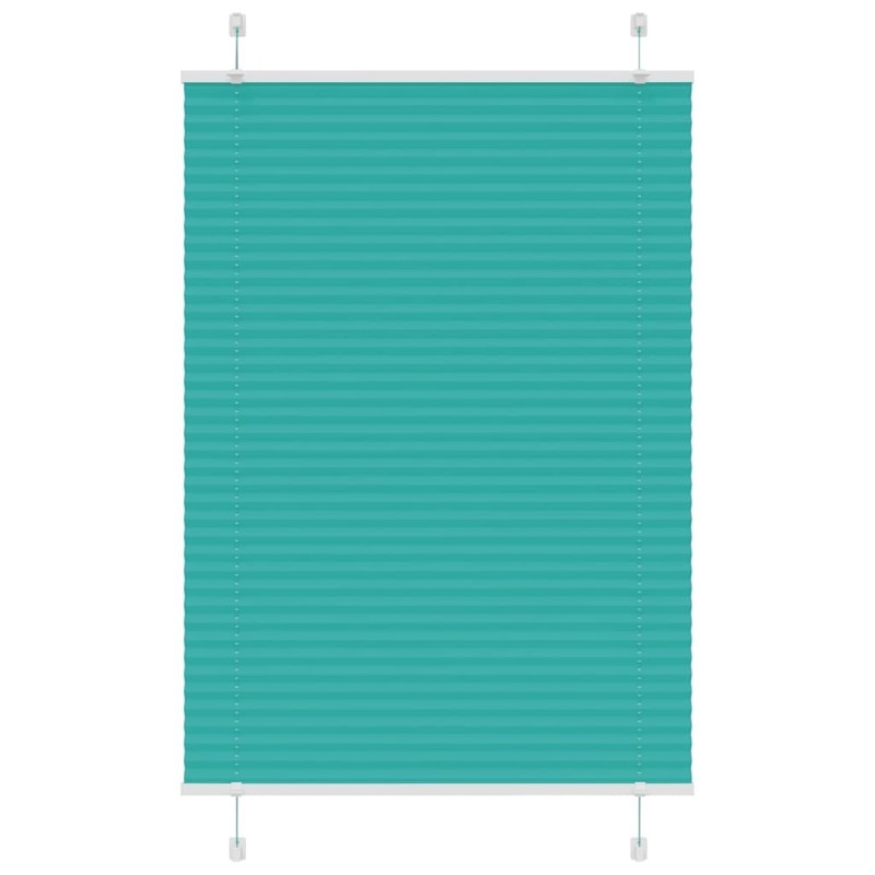 Store plissé vert pétrole 90x100 cm largeur du tissu 89,4 cm 