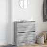 Armoire à chaussures sonoma gris 80x21x87,5cm bois d'ingénierie 