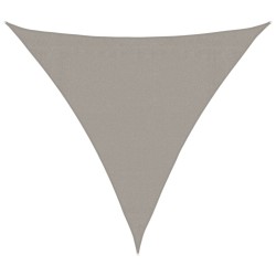 Voile d'ombrage 160 g/m² triangulaire gris clair 3x3x3 m PEHD 