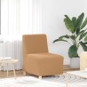 Fauteuil beige 55 cm tissu imitation laine bouclée 