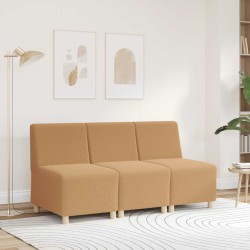 Fauteuil beige 55 cm tissu imitation laine bouclée 