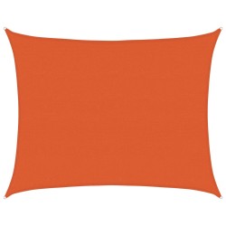 Voile d'ombrage 160 g/m² rectangulaire orange 6x7 m PEHD 