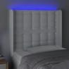 Tête de lit à LED Blanc 83x16x118/128 cm Similicuir 