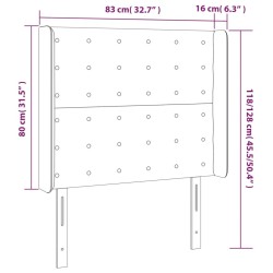 Tête de lit à LED Blanc 83x16x118/128 cm Similicuir 