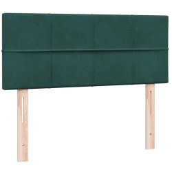 Sommier à lattes de lit et matelas vert foncé 120x210cm velours 