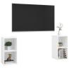 Meubles TV 2 pcs Blanc 72x35x36,5 cm Bois d'ingénierie 