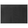 Tapis rectangulaire gris 70x100 cm bambou 