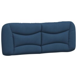 Lit avec matelas bleu 120x200 cm tissu 