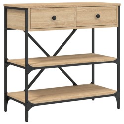 Table console chêne sonoma 75x34,5x75 cm bois d'ingénierie 