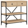 Table console chêne sonoma 75x34,5x75 cm bois d'ingénierie 