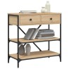 Table console chêne sonoma 75x34,5x75 cm bois d'ingénierie 