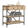 Table console chêne sonoma 75x34,5x75 cm bois d'ingénierie 