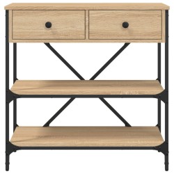 Table console chêne sonoma 75x34,5x75 cm bois d'ingénierie 
